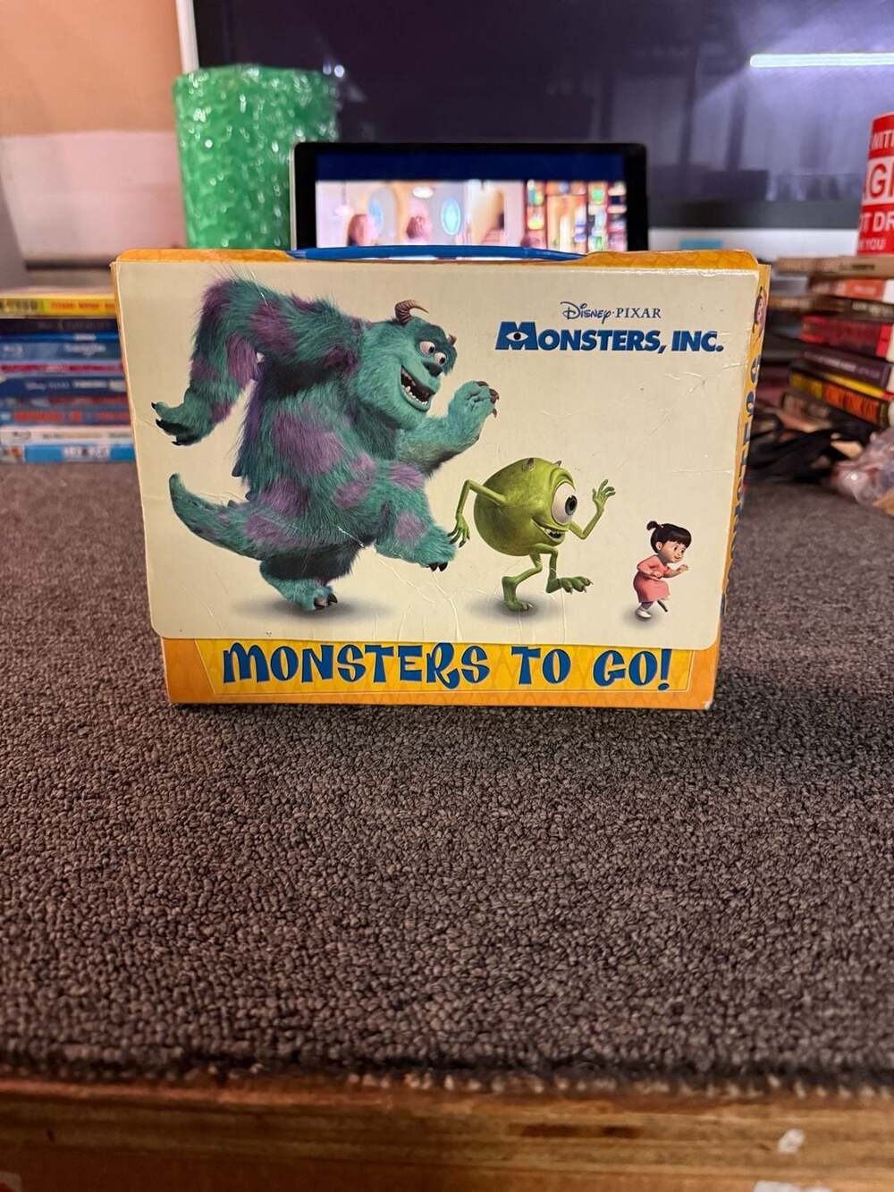 Disney Pixar Monsters, Inc. Monsters To Go Carrying Case with Books